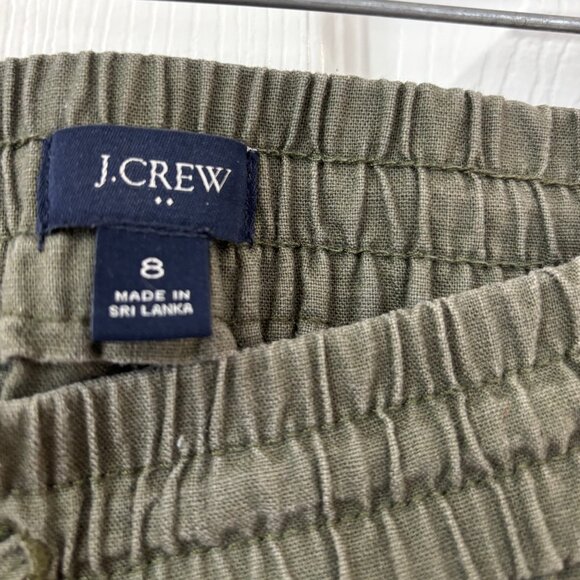 J Crew Green Linen Women's Pants - Picture 2 of 4